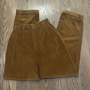 Ralph Lauren brown corduroy high waisted pants
